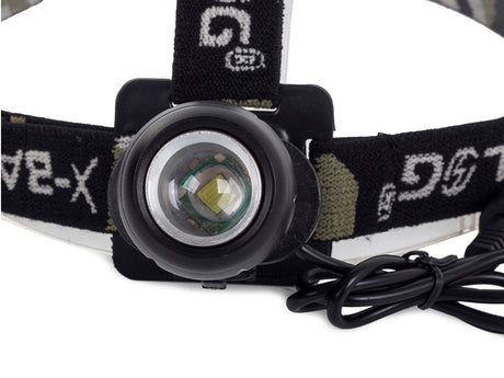 Pannlampa CREE XML-T6 LED zoom 400 m med baklampa och cykelfästen