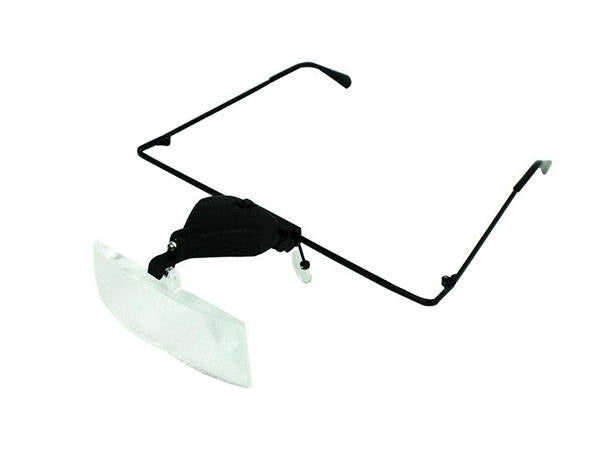 Pannlupp med LED 3 linser 1,5x/2,5x/3,5x svart