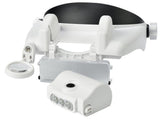 Pannlupp med LED-belysning 1,5x/2x/8x svart/vit