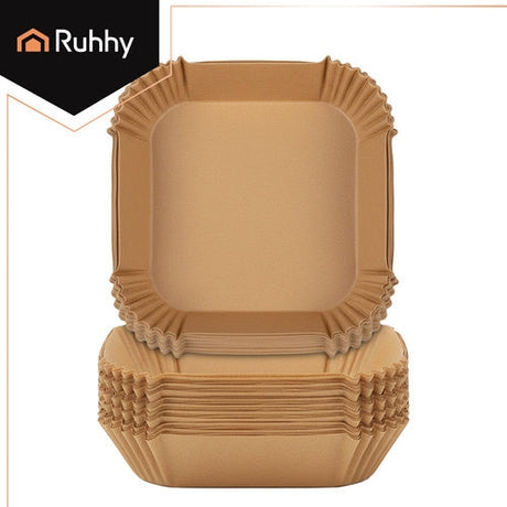 Pappersinsatser airfryer fyrkantiga 16–20 cm 100-pack 230°C