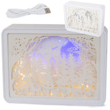 Papperslampa 3D nattlampa USB/AA 15x20x5 cm blandade motiv