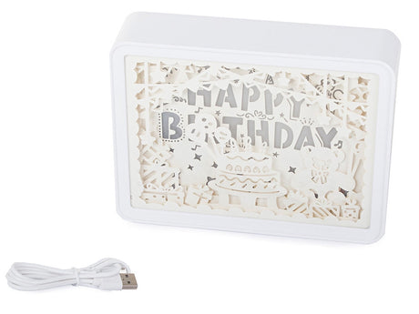 Papperslampa 3D nattlampa USB/AA 15x20x5 cm blandade motiv