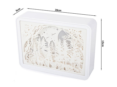 Papperslampa 3D nattlampa USB/AA 15x20x5 cm blandade motiv