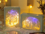 Papperslampa 3D nattlampa USB/AA 15x20x5 cm blandade motiv