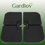 Parasollfot 60L 4-delad fyllbar med sand/vatten/cement svart