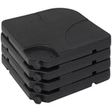 Parasollfot 60L 4-delad fyllbar med sand/vatten/cement svart