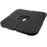 Parasollfot 60L 4-delad fyllbar med sand/vatten/cement svart