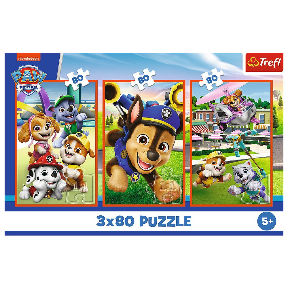 Paw Patrol pusselpaket 3x80 bitar 275x180 mm FSC-certifierat