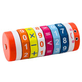 Pedagogisk matematikrulle med roterande siffror och symboler 12,5 cm