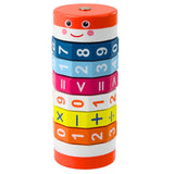 Pedagogisk matematikrulle med roterande siffror och symboler 12,5 cm