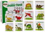 Pedagogiskt dinosauriepussel 10 bitar med engelska ord, från 3 år