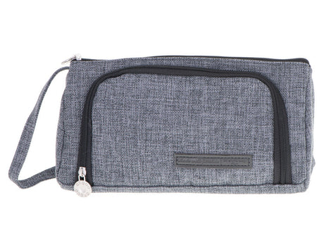 Pennfodral 2 fack med dragkedja 22x7x10 cm, rymligt med innerfickor