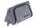 Pennfodral 2 fack med dragkedja 22x7x10 cm, rymligt med innerfickor