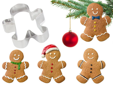 Pepparkaksformar julmotiv i stål 15-pack silver 5,5–9 cm