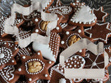 Pepparkaksformar julmotiv i stål 15-pack silver 5,5–9 cm