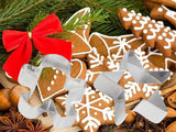 Pepparkaksformar julmotiv i stål 15-pack silver 5,5–9 cm