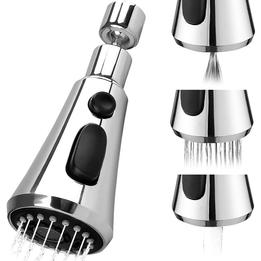 Perlator till kökskran 22 mm 3 spraylägen 360° rotation ABS plast silver