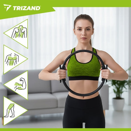 Pilatesring 38×36 cm för Pilates/Yoga ergonomiska handtag