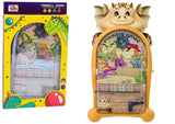 Pinballspel bordsspel 28x20 cm drak- och dinosauriemotiv beige