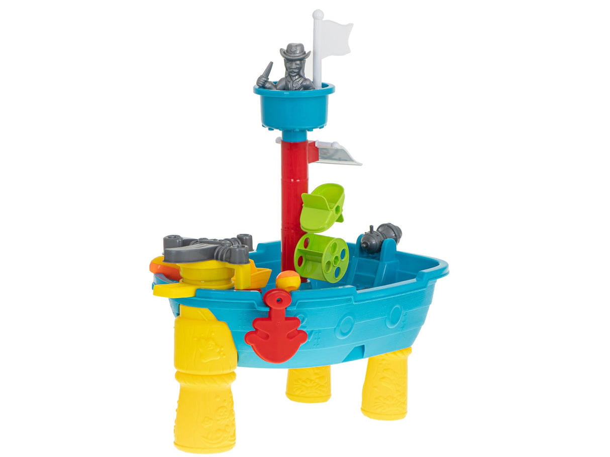 Piratskepp sand- och vattenlekset med fontän, tillbehör, 3+ år
