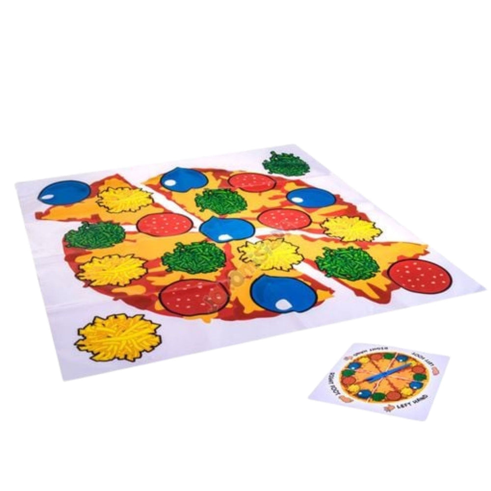 Pizzaspelet balansspel med spelmatta 93x93 cm, 2+ spelare