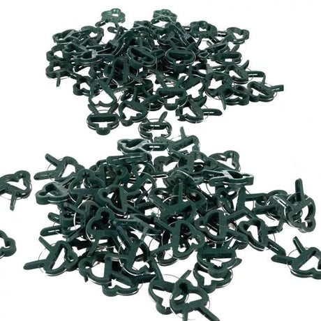 Plantklämmor för växtstöd 108-pack grön (54 små + 54 stora)