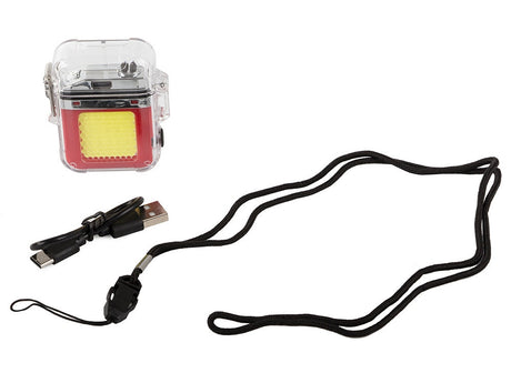 Plasmalighter USB-laddning med COB LED-ficklampa 3 lägen