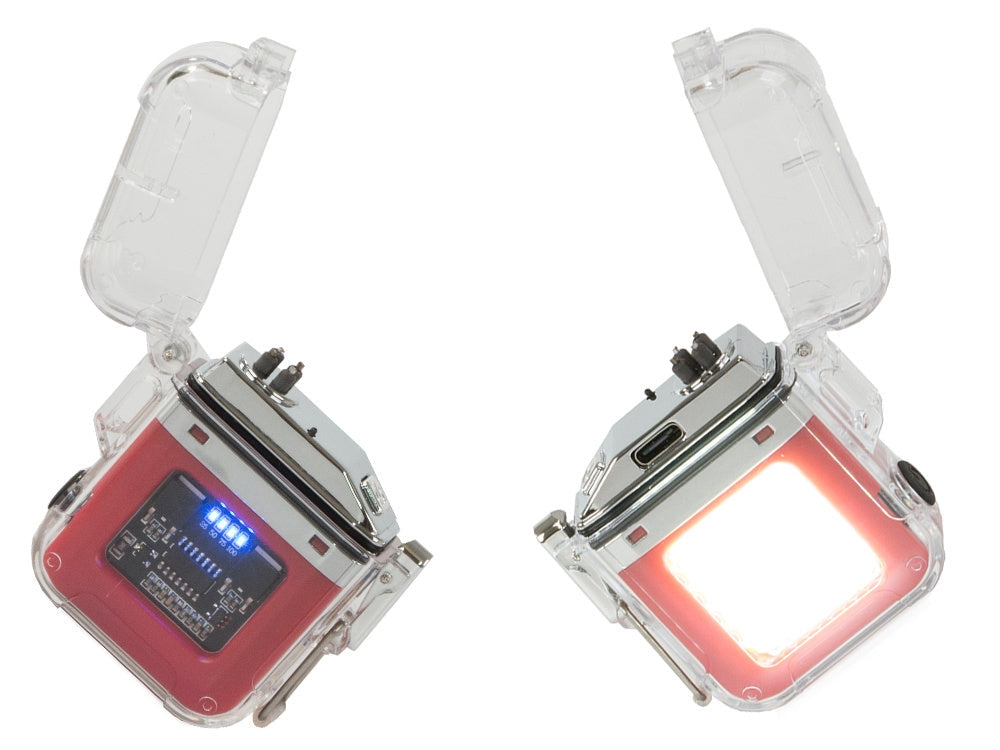 Plasmalighter USB-laddning med COB LED-ficklampa 3 lägen