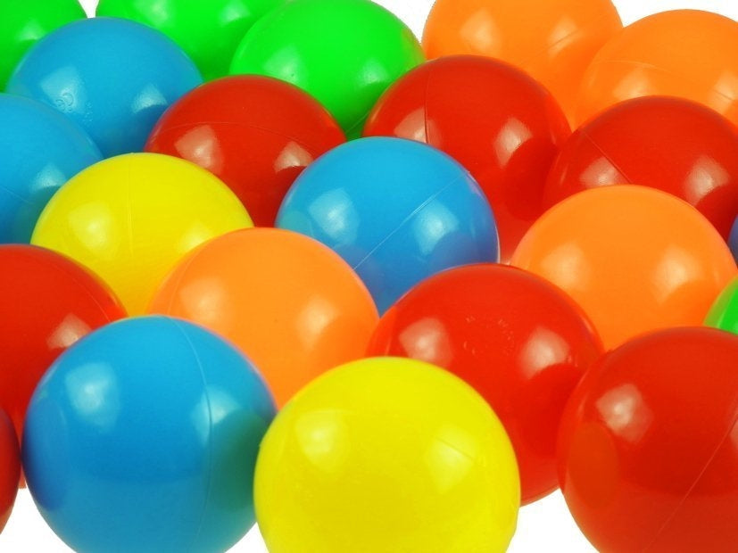 Plastbollar 7 cm 50-pack färgmix till bollhav/pool