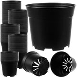 Plastkrukor 2L 500-pack svart 13 cm 16 cm toppdiameter 12 hål