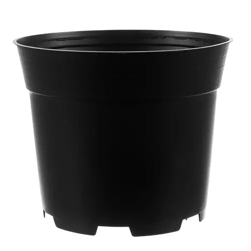 Plastkrukor 2L 500-pack svart 13 cm 16 cm toppdiameter 12 hål