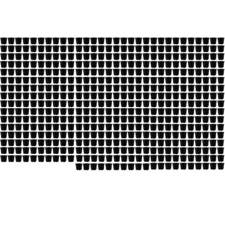 Plastkrukor 2L 500-pack svart 13 cm 16 cm toppdiameter 12 hål