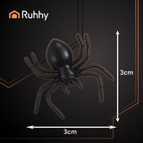 Plastspindlar Halloween 10-pack 3x3 cm svart PVC