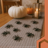 Plastspindlar Halloween 10-pack 3x3 cm svart PVC