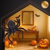 Plastspindlar Halloween 10-pack 3x3 cm svart PVC