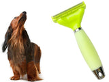 Pälsutredare underullskam rostfritt stål/silikon 16 cm grön