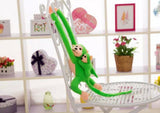 Plyschapa maskot med unge 90 cm med kardborreband, CE EN71 3+
