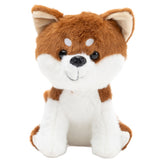 Plyschhund Shiba Inu kramdjur 20 cm vit/brun