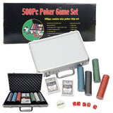 Pokerset 500 delar med 11,5 g pokerchips 40 mm i aluminiumväska