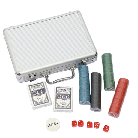 Pokerset 500 delar med 11,5 g pokerchips 40 mm i aluminiumväska
