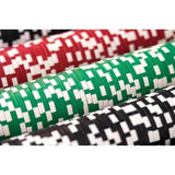 Pokerset 500 st marker med väska, plastchips med metallkärna