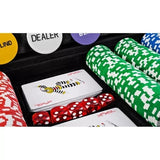 Pokerset 500 st marker med väska, plastchips med metallkärna