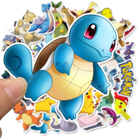 Pokémon klistermärken 100-pack vattentäta PVC 3-10 cm