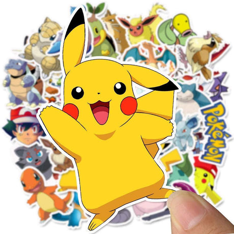 Pokémon klistermärken 100-pack vattentäta PVC 3-10 cm