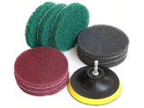 Poleringsset för borrmaskin 23 delar borstar och svampar M10/8 mm