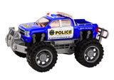 Polispickup leksaksbil off-road 31 cm med friktionsdrift, 3+ år