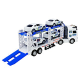 Polistrucka bärgningsbil med trailer, ljus & ljud, 34 cm