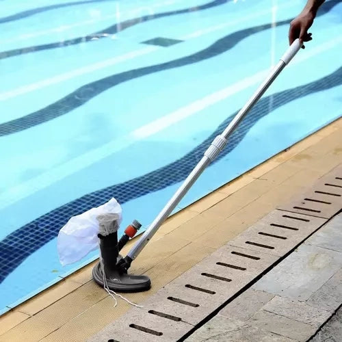 Poolbottenstädare vattendriven för trädgårdsslang med smutspåse