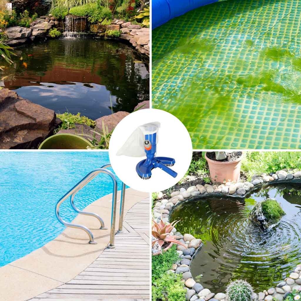 Pooldammsugare för trädgårdsslang med nätpåse, för 30 mm stång
