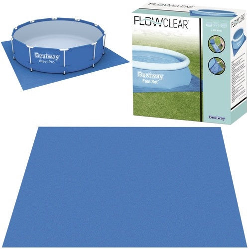 Poolmatta PVC 335x335 cm skydd mot smuts/punktering för alla pooltyper